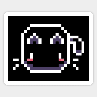 Black Pixel Cat - Kawaii Retro Pixel Art Sticker